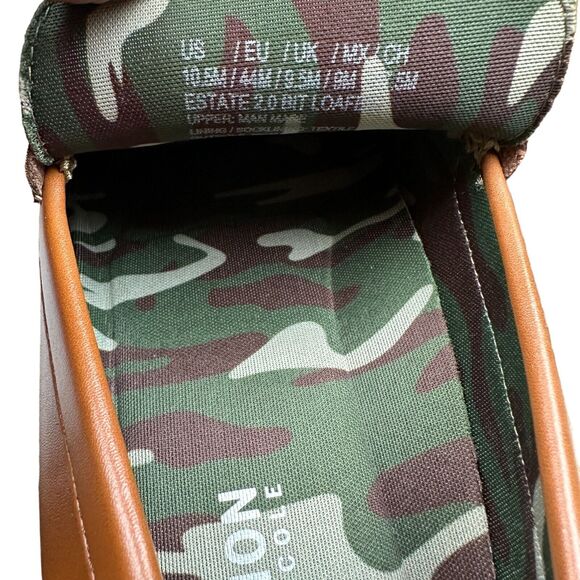 Mens Kenneth Cole New York Cognac Color Slip On Leather Loafers Camo Size 10.5 - Picture 8 of 10